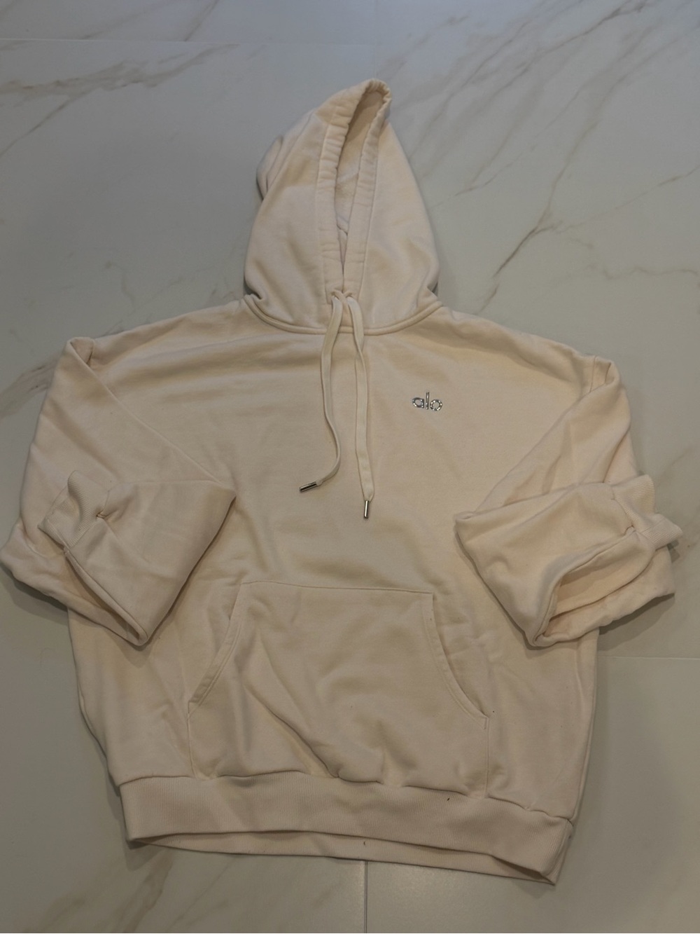 Alo Cream Hoodie Sweatshirt